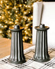 Black Embossed Taper Holder