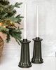 Black Embossed Taper Holder