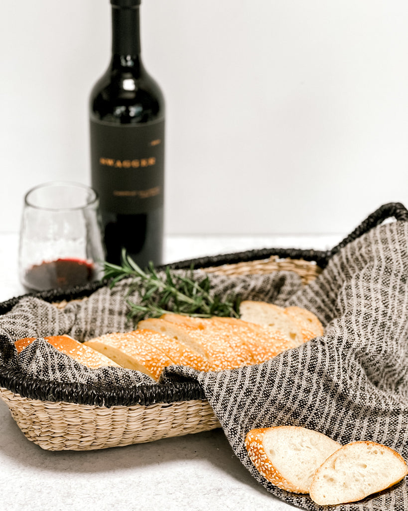 Long Seagrass Basket with handles