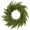 22" Faux Cedar Wreath